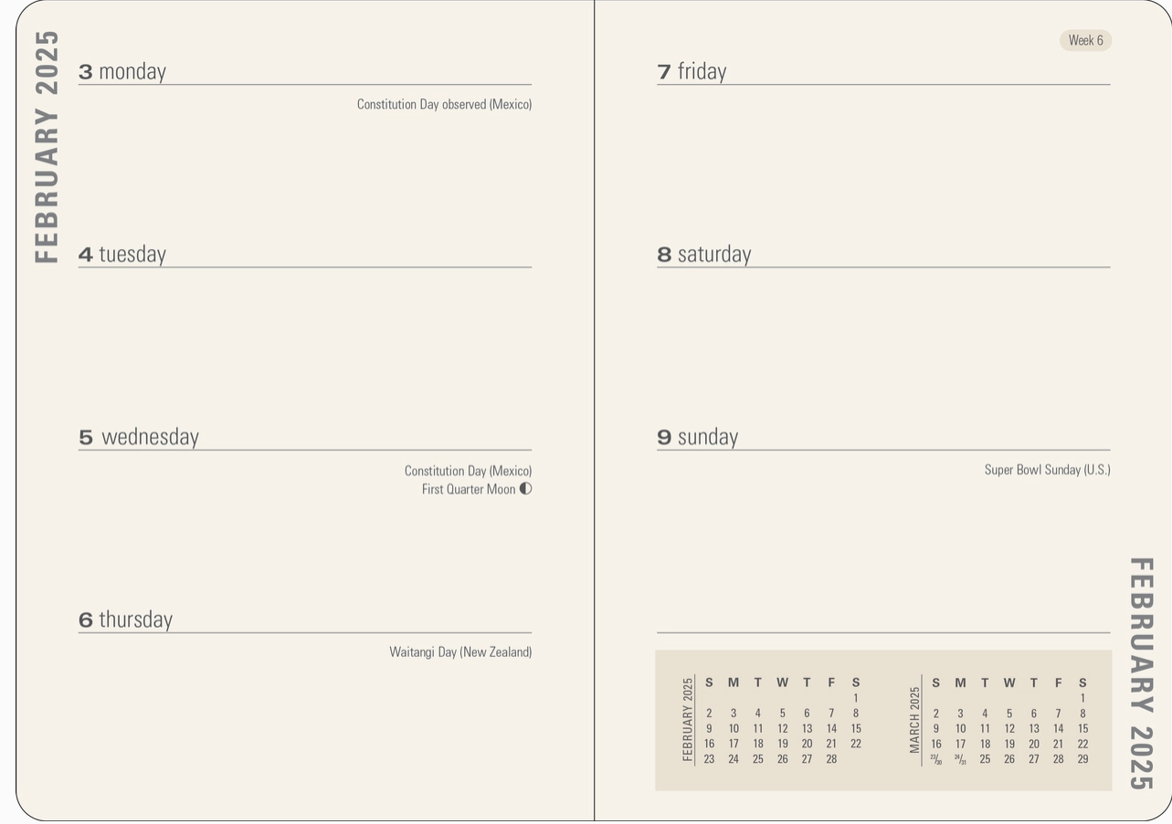 2025 Weekly Peony Planner