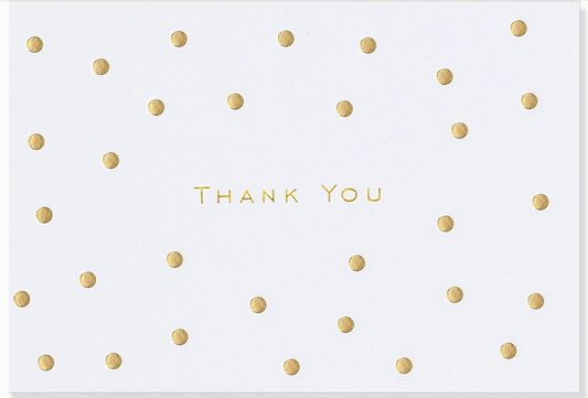 Gold Dots Thank You Notes