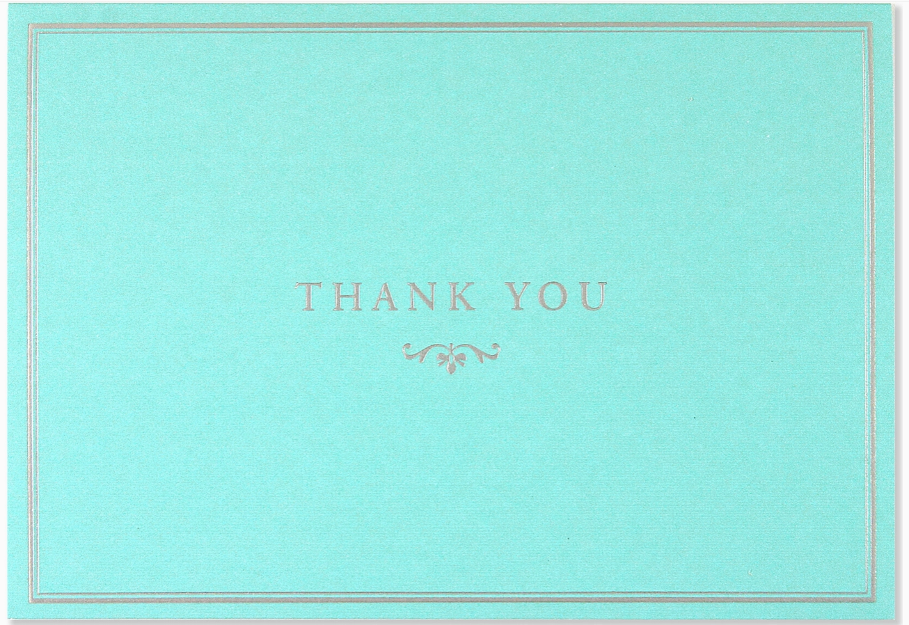 Blue Elegance Thank You Note Cards